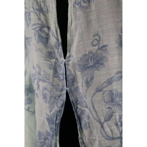 Lauren Conrad Women's Mint Green Floral Print Flowy Bell Sleeve Top Size Medium‎ - Picture 6 of 11